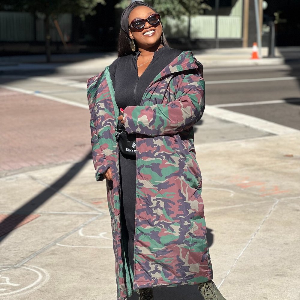 Army Fatigue Design Long Coat